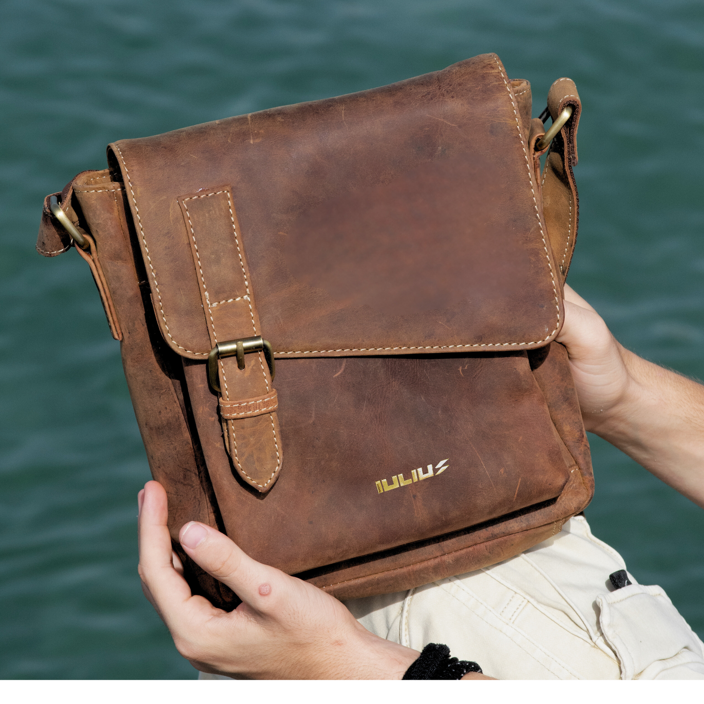 Bandolera de Cuero Genuinio Top Grain – IULIUS