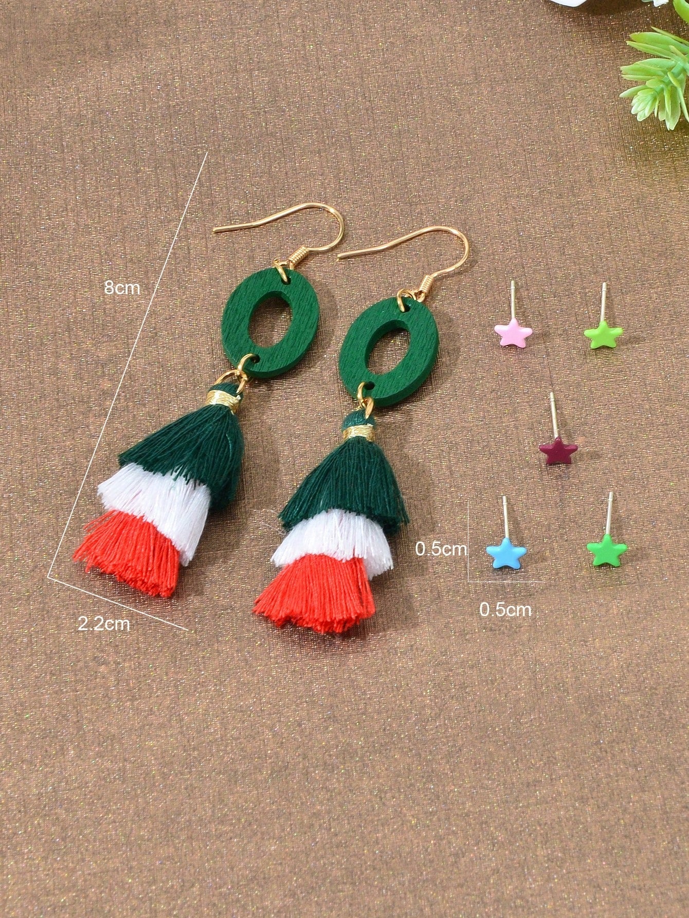 Set of Colourful Stars Tassel Earrings - Vibrant Celestial Accessories Jewellery