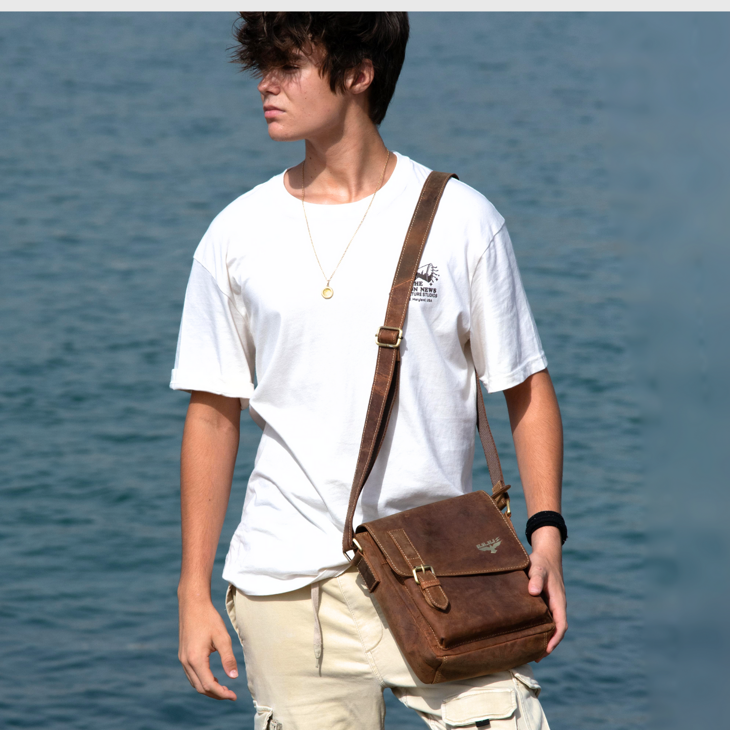 Bandolera de Cuero Genuinio Top Grain – IULIUS
