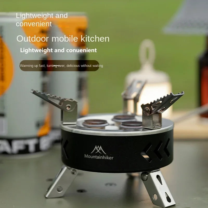 Camping Gas Stove 6800W Three-Star Black