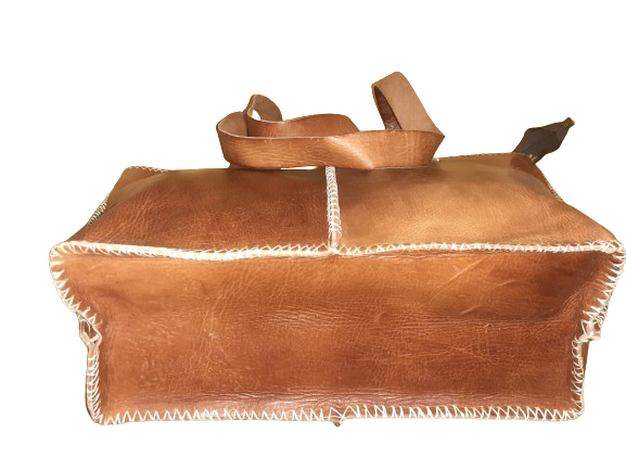Bolso Mujer vacuno hilo Blanco L-2