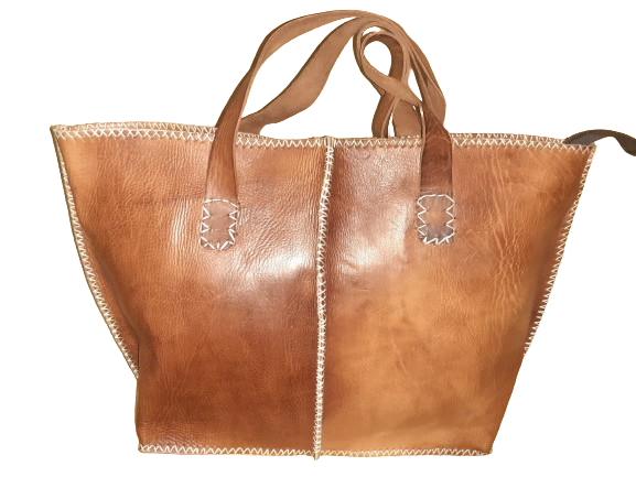 Bolso Mujer vacuno hilo Blanco L-1