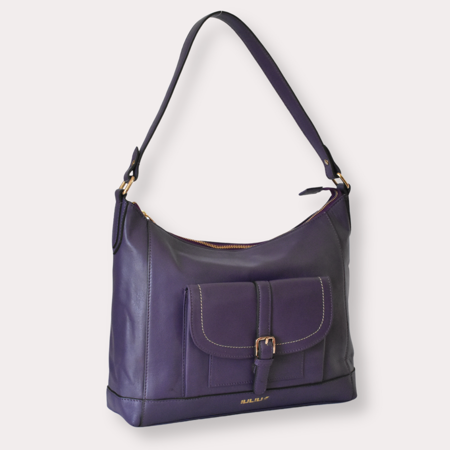 Bolso de Hombro de Cuero Morado – Elegante y Funcional – IULIUS