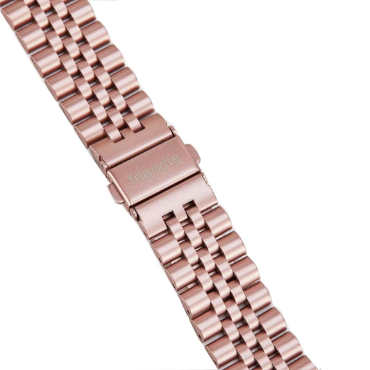 Stainless Steel Link Bracelet Band - The Perth in Rose Gold Small - Compatible with Apple Watch Size 38mm to 41mm