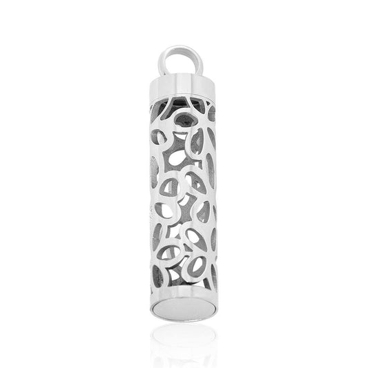 Flower Aromatherapy Cylinder Necklace FEP002SR