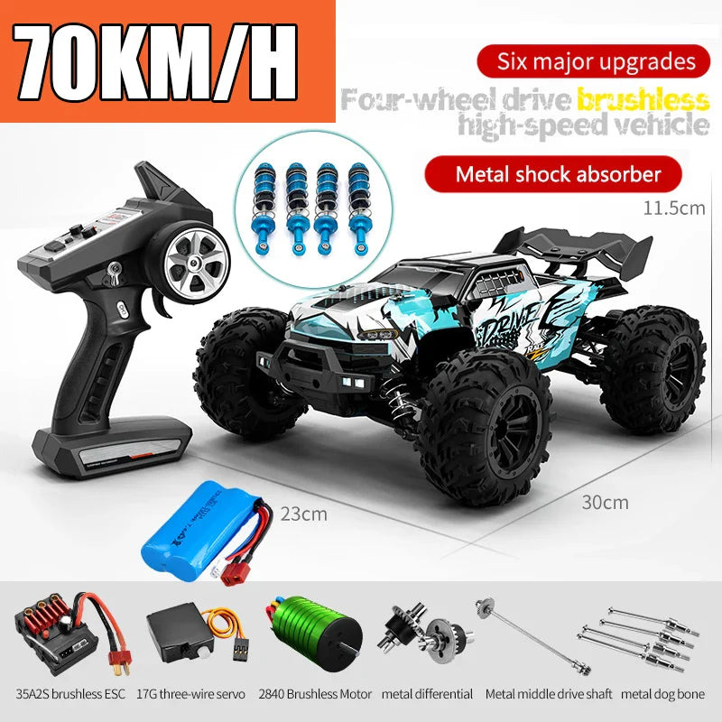 High-Speed 4x4 RC Monster Truck with LED Lights - 70KM/H Adventure