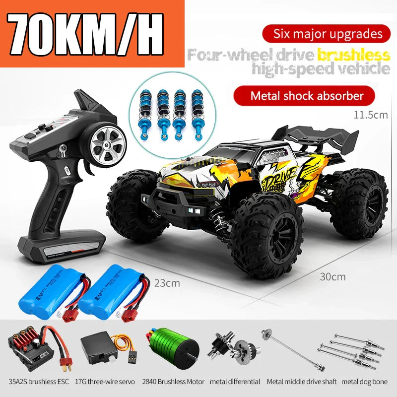 High-Speed 4x4 RC Monster Truck with LED Lights - 70KM/H Adventure