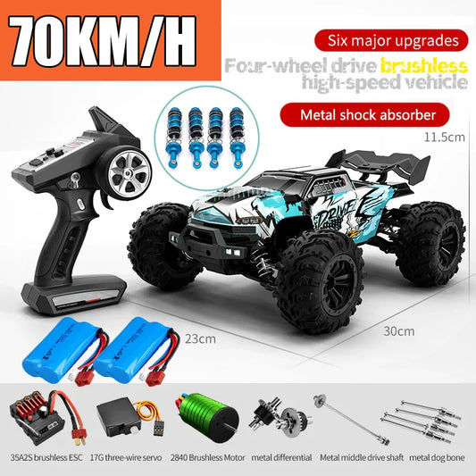 High-Speed 4x4 RC Monster Truck with LED Lights - 70KM/H Adventure