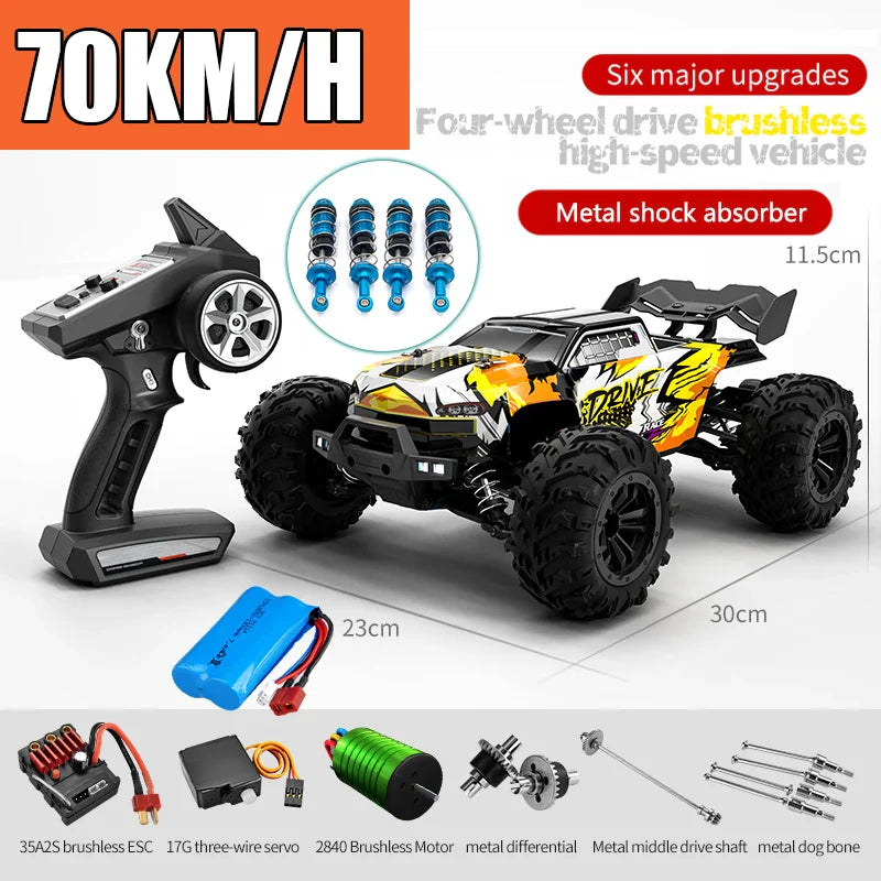 High-Speed 4x4 RC Monster Truck with LED Lights - 70KM/H Adventure