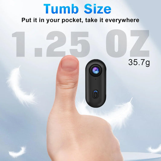 4K Mini Action Body Camera Thumb-Sized with 32GB TF Card Black-1