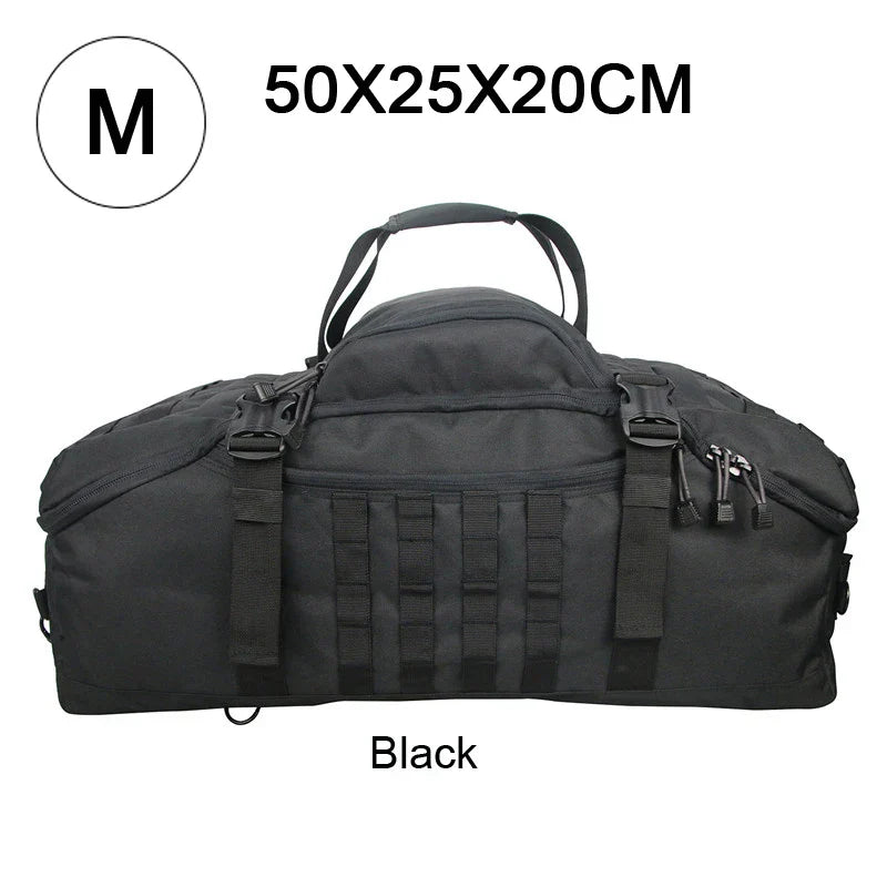 Tactical Molle Sport Travel Duffel Bag Black