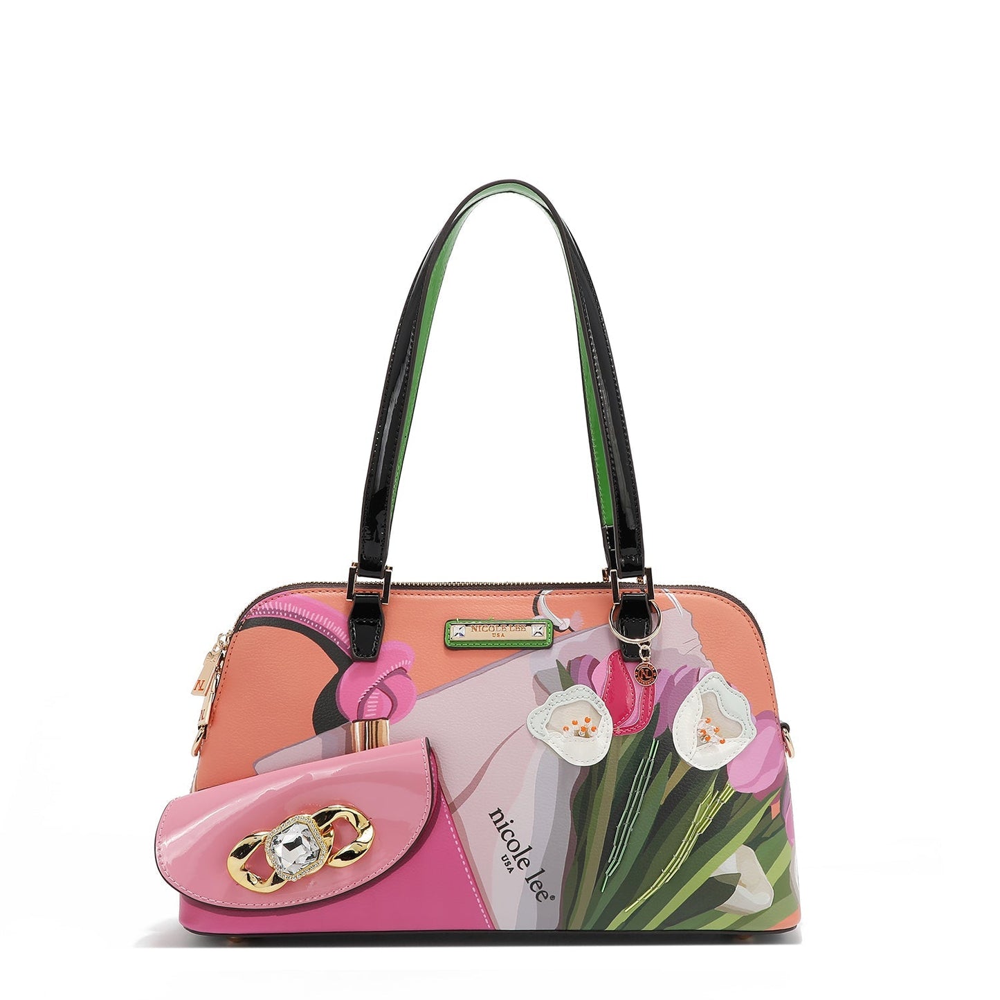 BOLSO DE HOMBRO DOME (VIOLET BLOSSOM)