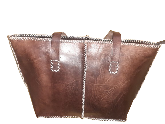 Bolso Mujer vacuno hilo Blanco L-3
